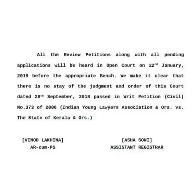 Copy of the order