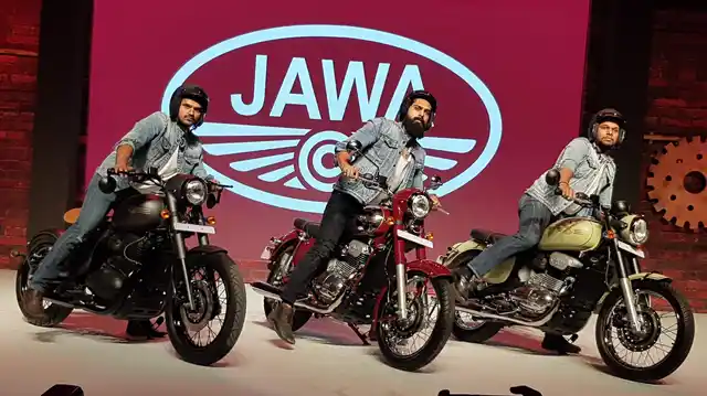 The Jawa Perak (left), Jawa (just Jawa in the centre) and the Jawa Forty Two (right). 