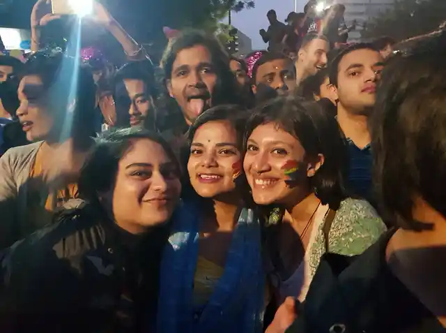 Near the stage at Delhi Pride 2018 after the march.