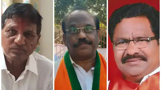 N Bhaskar Rao (TRS), Karanti Prabhakar (BJP) and Ranga Reddy (CPM)