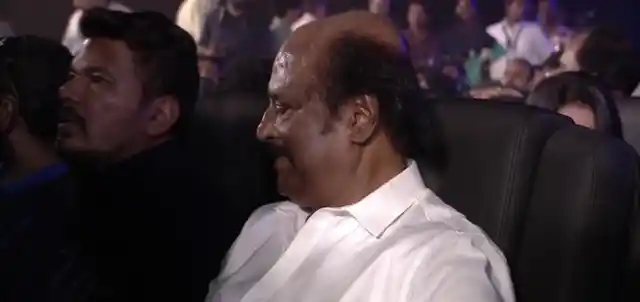 Rajinikanth and Shankar at the trailer launch. 