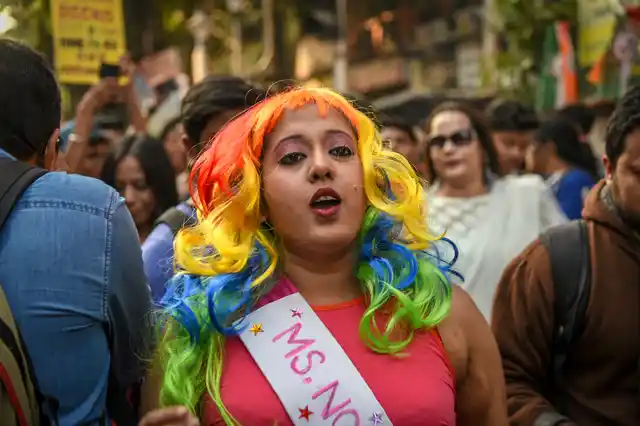 A participant of the march.