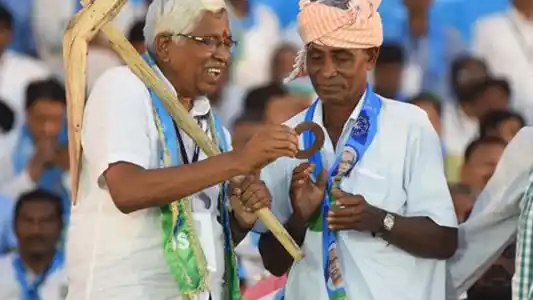 Professor Kodandaram during a public rally. 