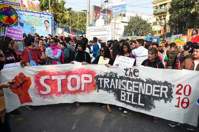 The trans community at the Kolkata Rainbow Pride Walk 2018