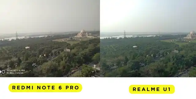 Redmi Note 6 Pro is loaded with a 12-megapixel + 5-megapixel rear camera which also performs fairly well but fails to beat the Realme U1.