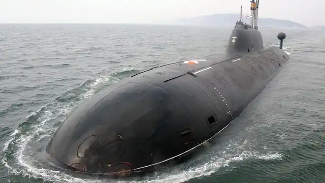 File image of an Akula class nuclear submarine, INS Chakra.