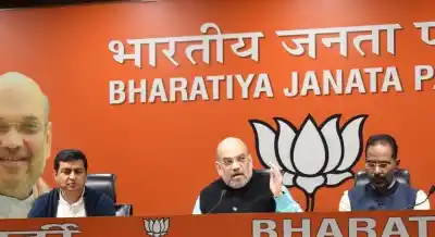 New Delhi: BJP Chief Amit Shah addresses a press conference at the party headquarters in New Delhi on Dec 7, 2018. (Photo: IANS)