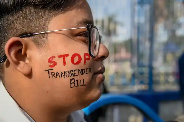 A participant at the Kolkata Rainbow Pride Walk 2018