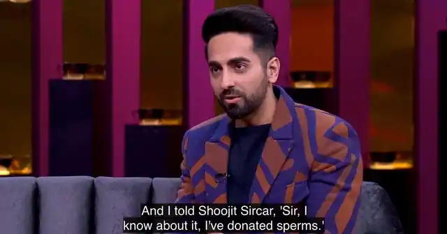 Ayushmann Khurrana has donated sperms for real.