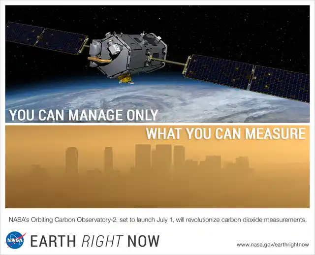 An image from NASA captioned, “you can manage only what you can measure.” 