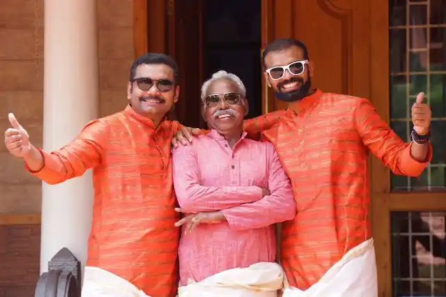 File picture of PR Sreejesh with his father and brother.