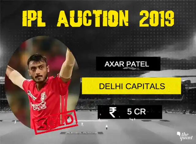Axar Patel: Rs 5 crore to Delhi Capitals (Base Price: Rs 1 crore)
