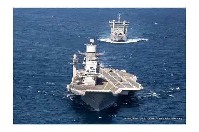 On China fast expanding its naval prowess, the Navy Chief said, “By 2050, we will also have 200 ships, 500 aircraft and be a world-class navy.” He said 32 ships and submarines are presently under construction in Indian shipyards and in addition to them, government has accorded approval for 56 ships and six submarines.