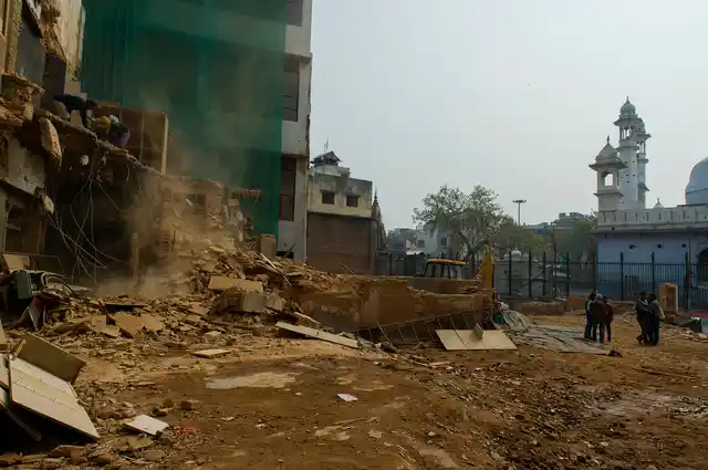 Houses demolished near Gyanvapi Masjid led to its exposure, sparking fears of communal tension among many locals.