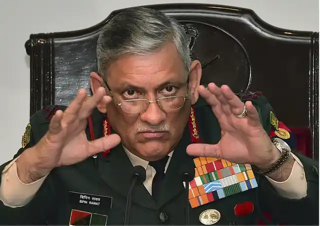 Army chief Bipin Rawat addresses a press conference ahead of Army Day, in New Delhi, Thursday, 10 January 2019.