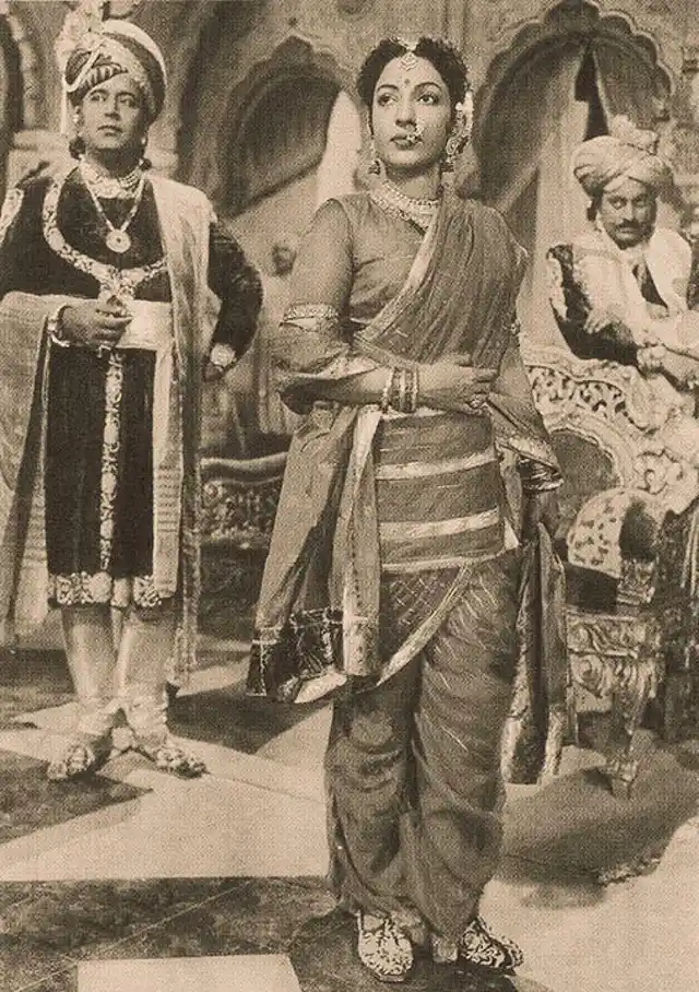 Mehtab as Rani Lakshmibai in <i>Jhansi Ki Rani</i> (1953).