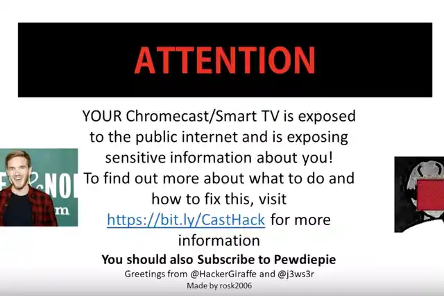 Hackers post ‘subscribe to PewDiePie message on Smart TVs.