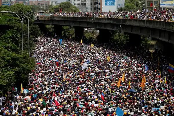 Venezuelans in cities nationwide participated in what the opposition called ‘the mother of all protests,’ on 19 April, 2017. Several people were killed in police crackdowns.