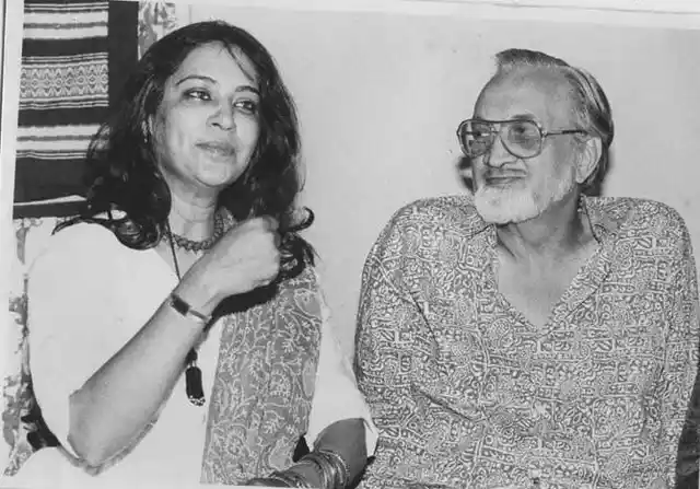Priya Tendulkar with father Vijay Tendulkar.