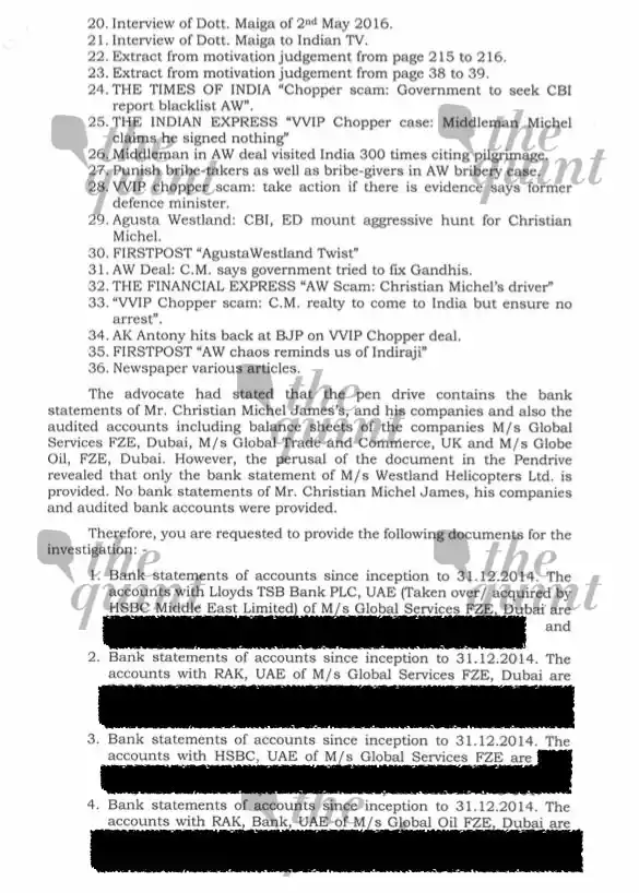 ED’s letter to Michel’s lawyer