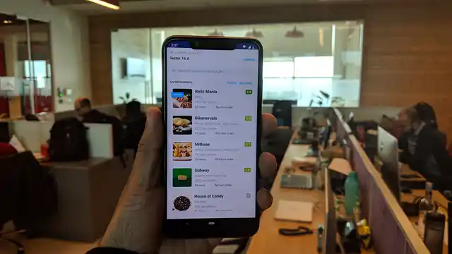 Choose from a list of restaurants on the Paytm app. 