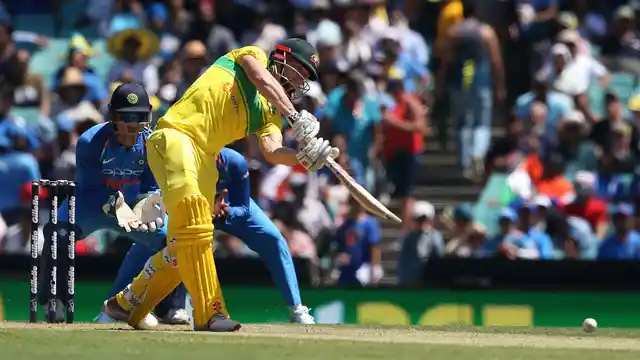 Australia’s Shaun Marsh drives the ball against India during the 1st ODI in Sydney, on Saturday, Jan 12, 2019.