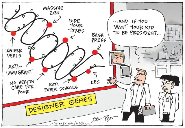 A cartoon about made-to-order babies.