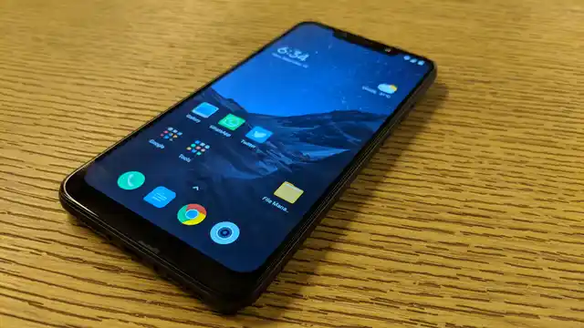 Poco F1 packs a wider notch on top of the display.