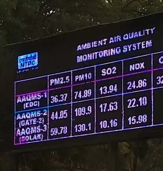 Dadri Thermal Power plant in Uttar Pradesh clicked on 9th December 2018. Shows PM2.5 levels very low . 