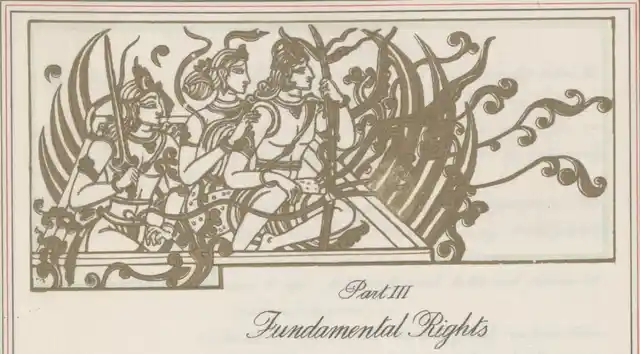 Each page of The Constitution was decorated by artists from Shantiniketan.