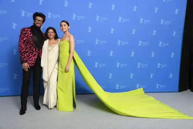 Ranveer Singh, Zoya Akhtar, Alia Bhatt at the Berlin Film Festival for <i>Gully Boy</i>.
