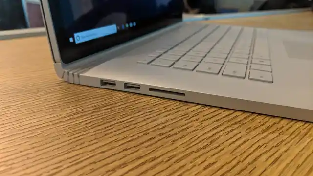 2X USB 3.1 port and a card reader is there on the Surface Book 2. 
