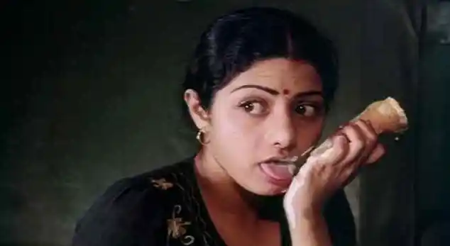 Sridevi in a scene from the film.