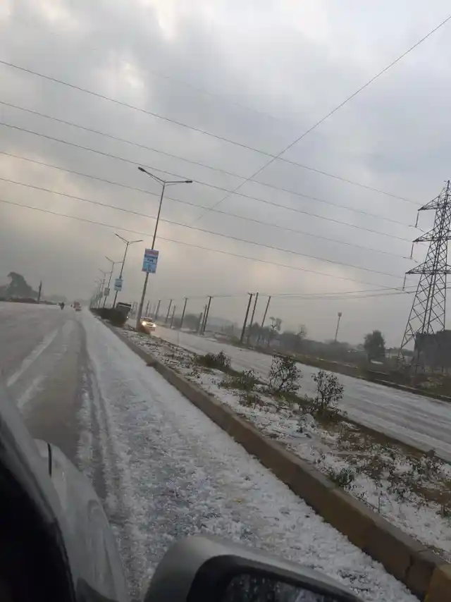 Driving through the hailstorm was a treat for Sumit Sinsinwar.