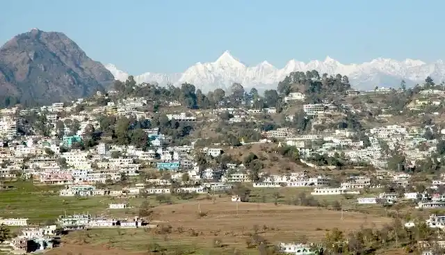 A view of Pithoragarh, a town growing fast, all unplanned and haphazard. 