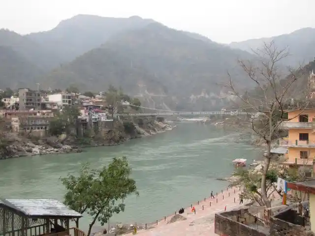 The Ganga River at Rishikesh, as it exits the Himalayas. <br>