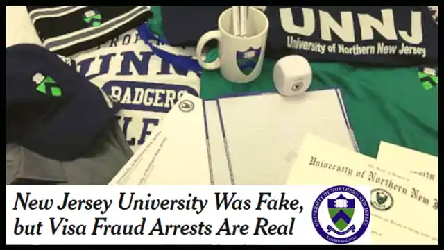 Before the University of Farmington began, there was the University of Northern New Jersey – another fake university set up by US authorities.