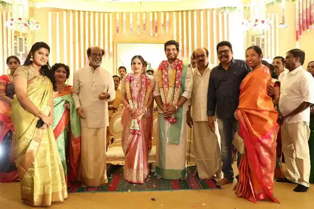 Director Ravikumar and his wife with the couple.