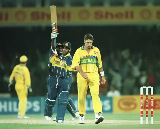 Having forfeited their group stage game against Sri Lanka, Australia would meet the same opponents in the 1996 World Cup final – which they went on to lose.