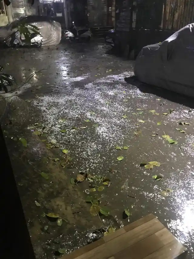 Vijay Nagar, North Campus received hailstorm maybe not that strong as Noida and Faridabad. 