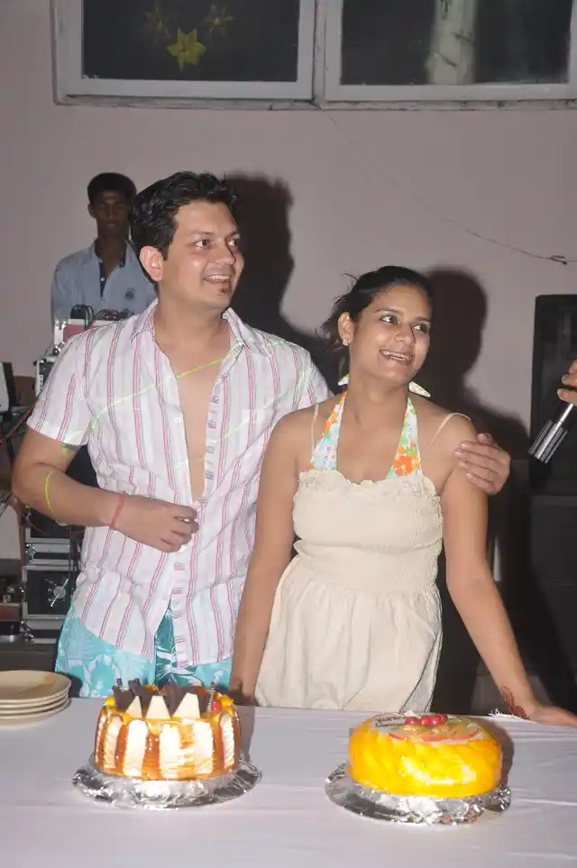 Shishir and Nishi Bhatnagar, a few moments before the accident in Goa.