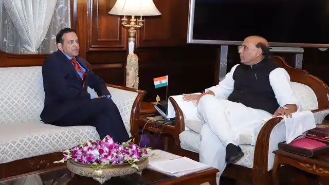 The High Commissioner of India to Pakistan, Ajay Bisaria, and Union Home Minister Rajnath Singh.