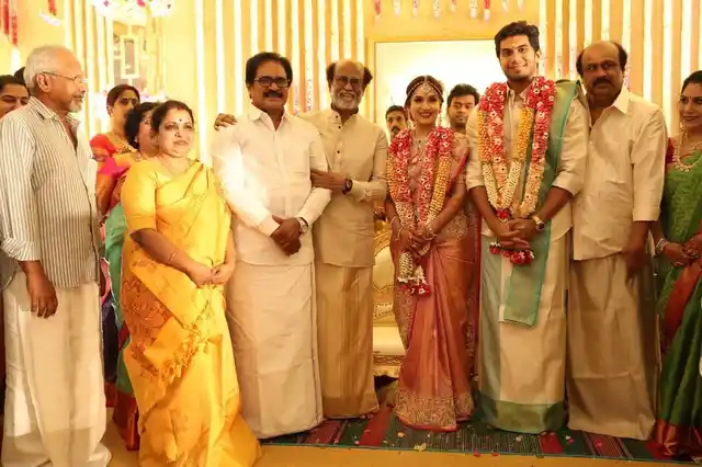 Former President of the Tamil Nadu Congress Committee (TNCC) Su Thirunavukkarasar came with his family. Also seen in the photo is Mani Ratnam.