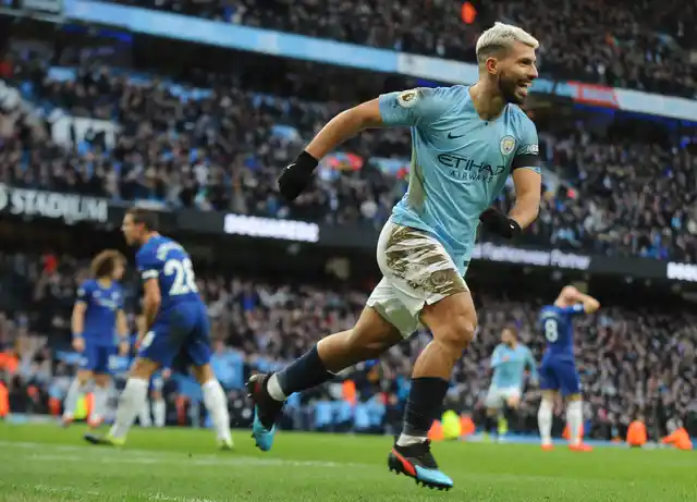 Although Aguero headed against the crossbar early in the second half, he only had to wait until the 56th to seal his 15th City hat-trick.