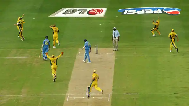 The World Cup dream for India was over early as McGrath sent Sachin back in the first over itself.
