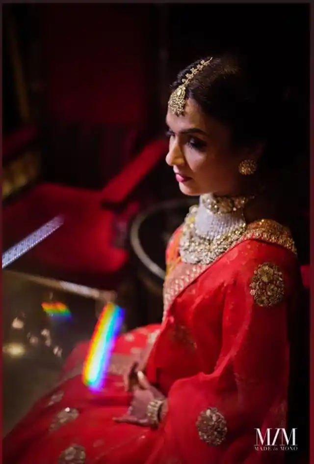 Soundarya dazzled in a royal red.