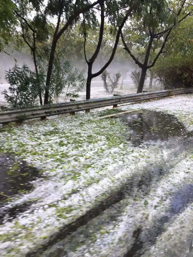 Intense hailstorm hit Gurugram on Thursday.