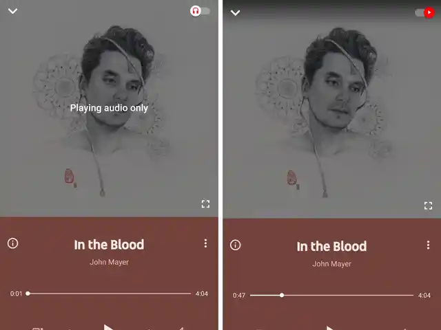The audio/video toggle switch is useful option.