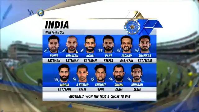 India’s playing XI for the series-deciding fifth ODI against Australia at New Delhi.