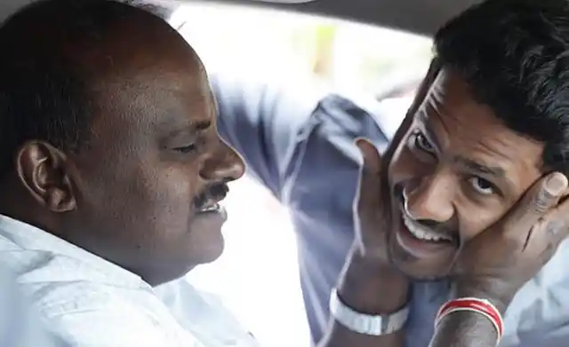 HD Kumaraswamy and Nikhil Gowda